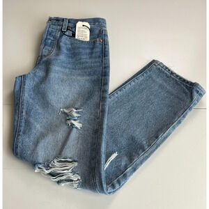 Levi's Premium Women Wedgie Straight Fit High Rise Jeans 24x28 Blue NWT